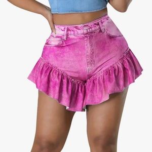 Women's denim shorts.